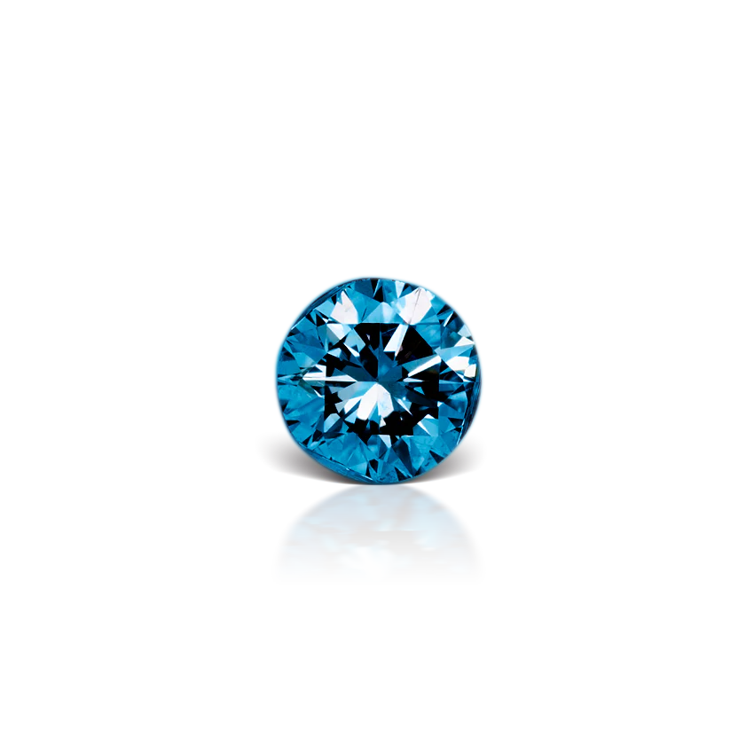 Invisible Set Blue Diamond Threaded Stud Earring With Titanium Backing - Image 8