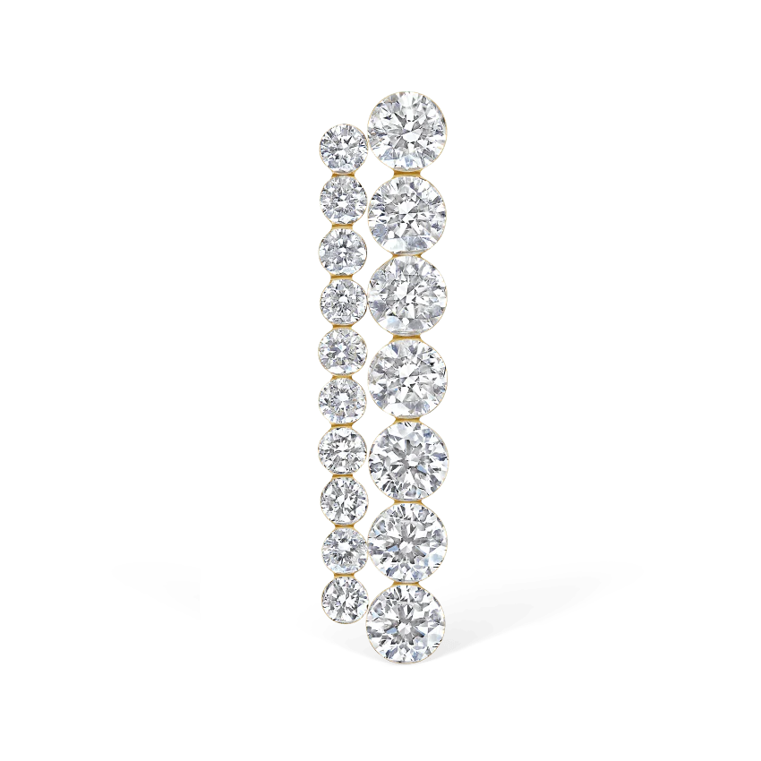 Invisible Set Diamond Apsara Bar Threaded Stud Earring - Image 26