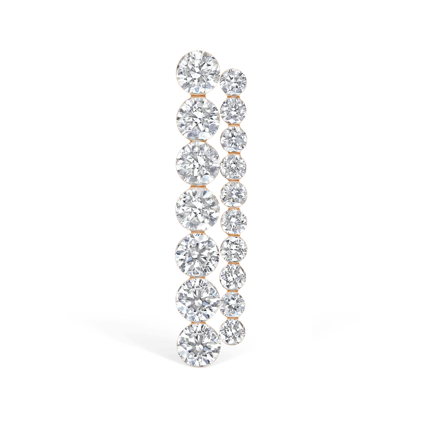 Invisible Set Diamond Apsara Bar Threaded Stud Earring - Image 39