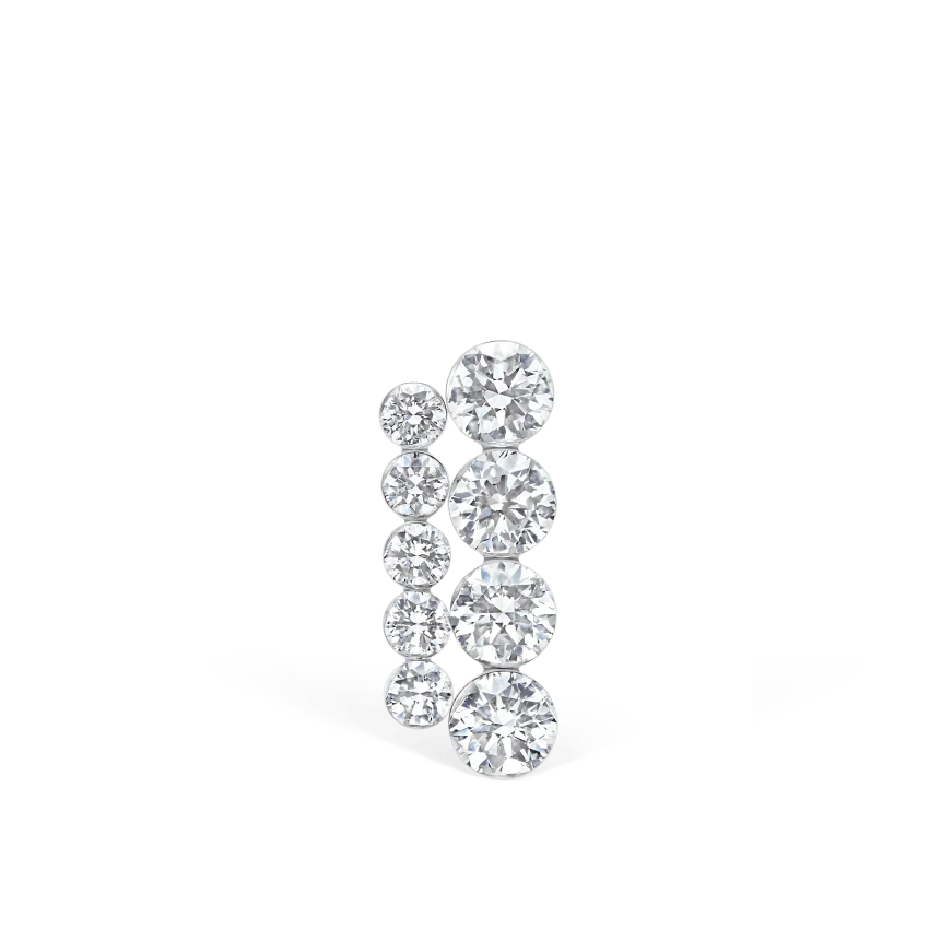 Invisible Set Diamond Apsara Bar Threaded Stud Earring - Image 7