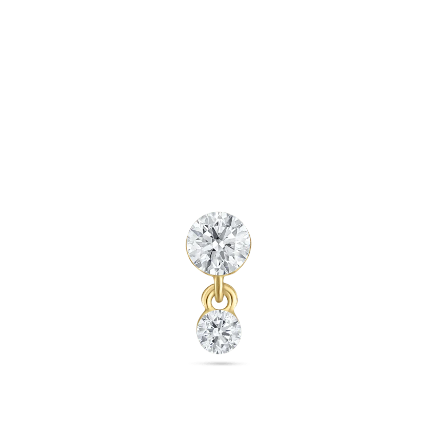 Invisible Set Diamond Dangle Stud Earring - Image 14