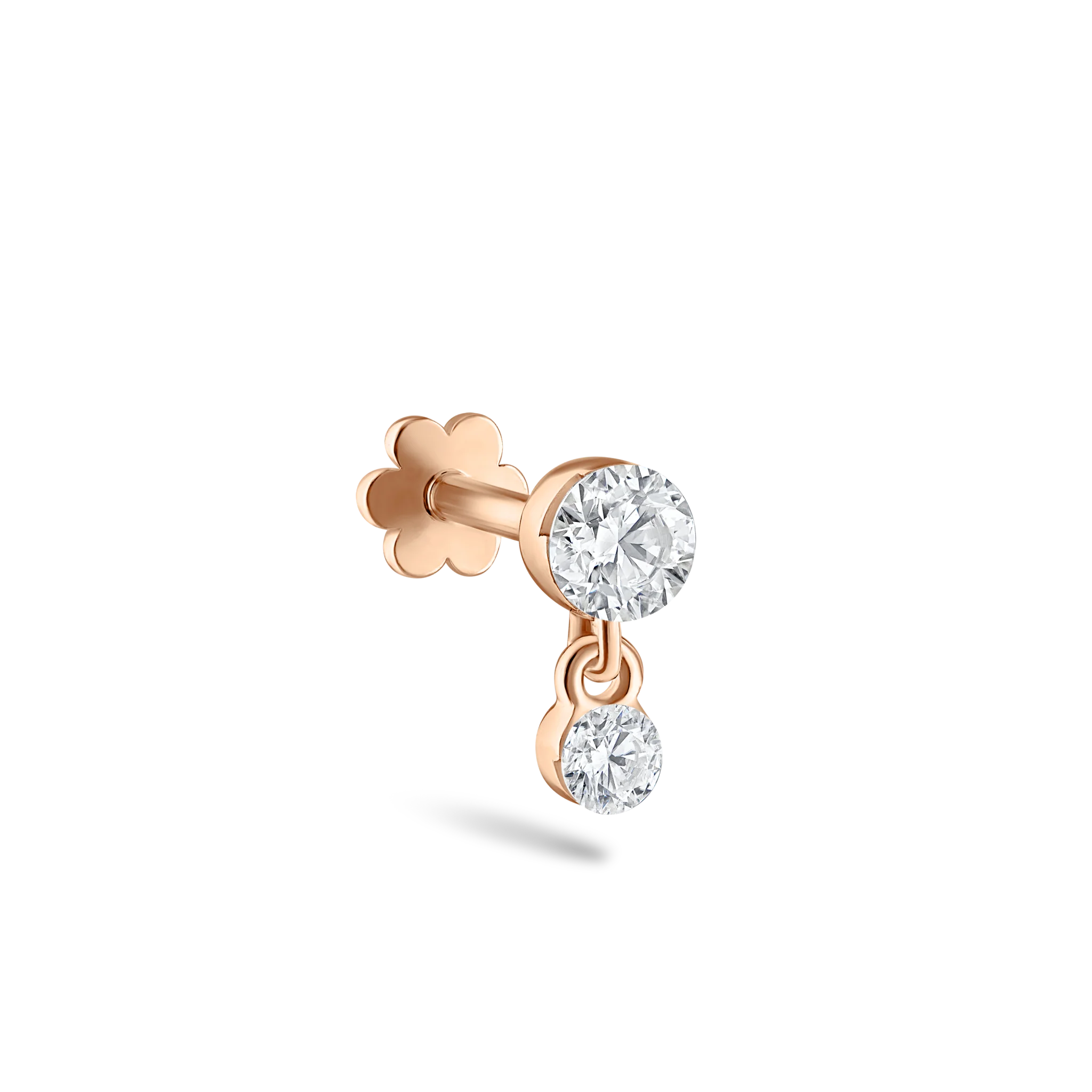 Invisible Set Diamond Dangle Threaded Stud Earring - Image 53