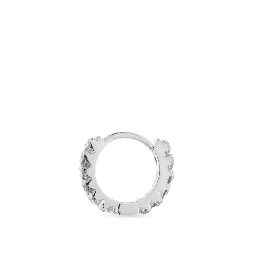 Invisible Set Diamond Eternity Hoop Earring - Image 17