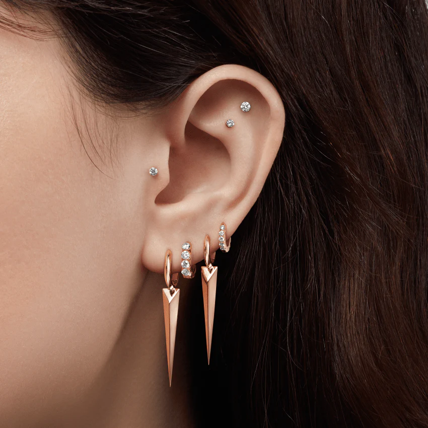 Invisible Set Diamond Eternity Hoop Earring - Image 18