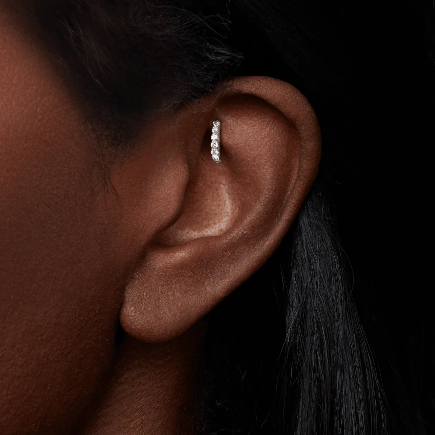 Invisible Set Diamond Eternity Hoop Earring - Image 28