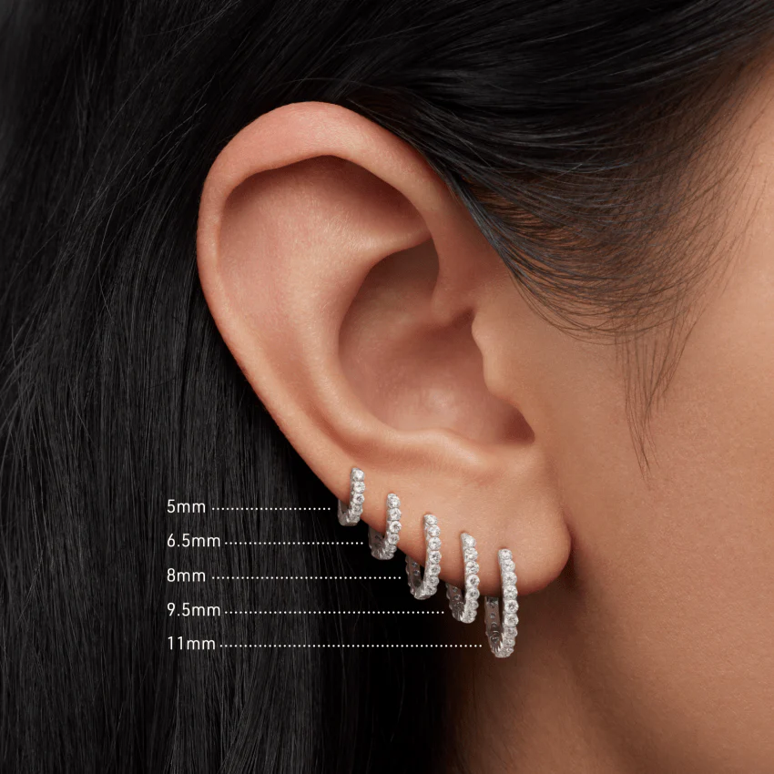 Invisible Set Diamond Eternity Hoop Earring - Image 33