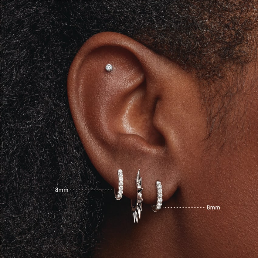 Invisible Set Diamond Eternity Hoop Earring - Image 44
