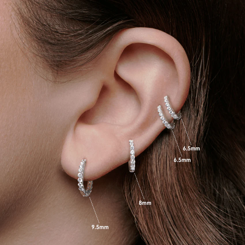 Invisible Set Diamond Eternity Hoop Earring - Image 69