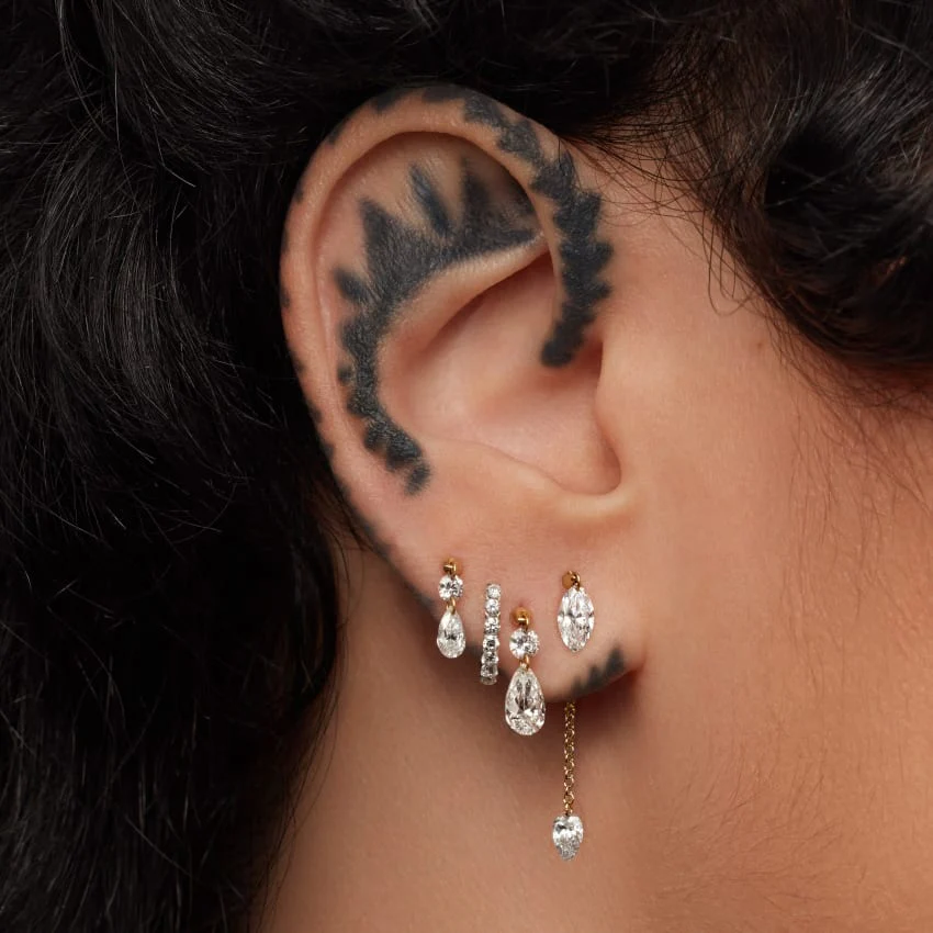 Invisible Set Diamond Eternity Hoop Earring - Image 70