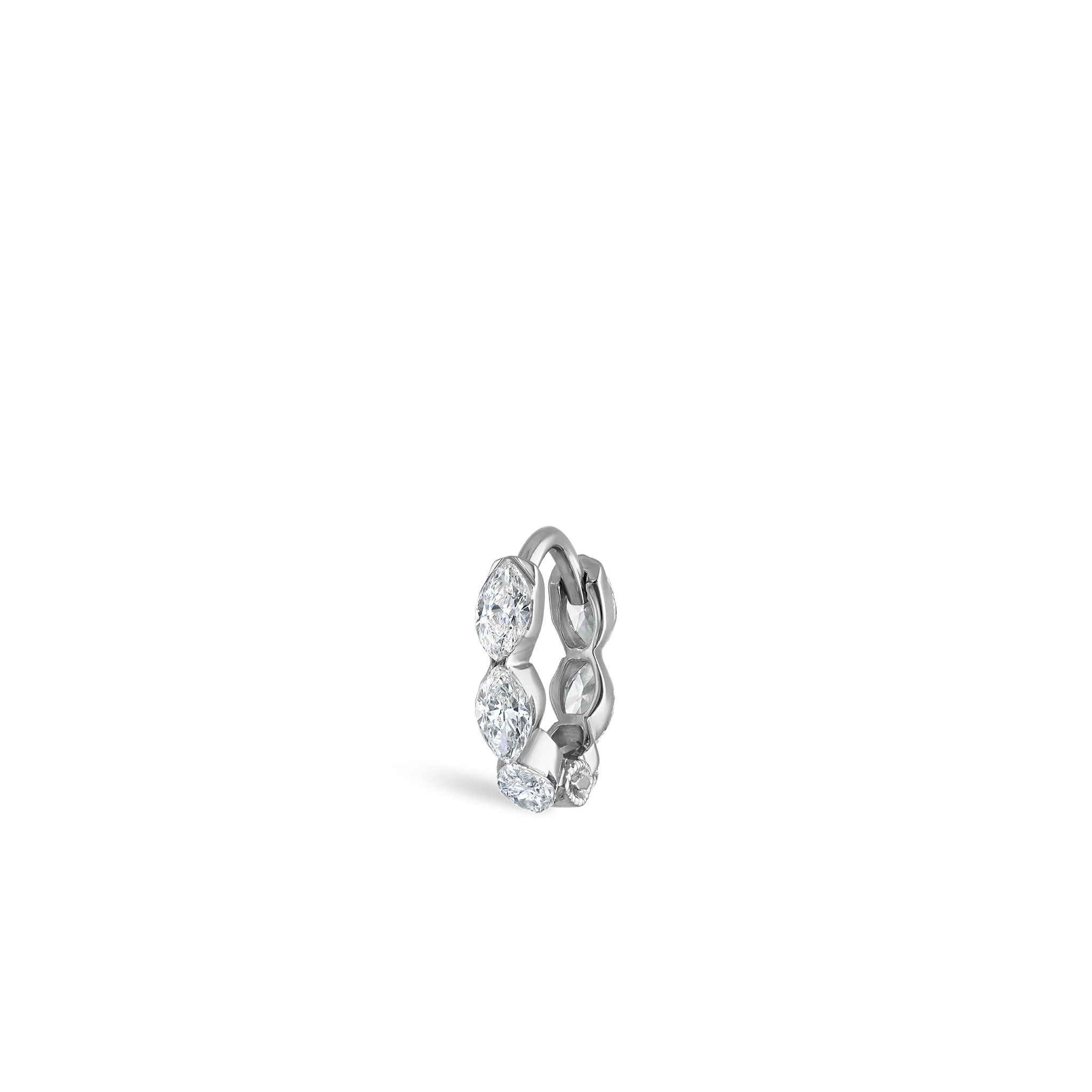 Invisible Set Diamond Marquise Eternity Hoop Earring - Image 115