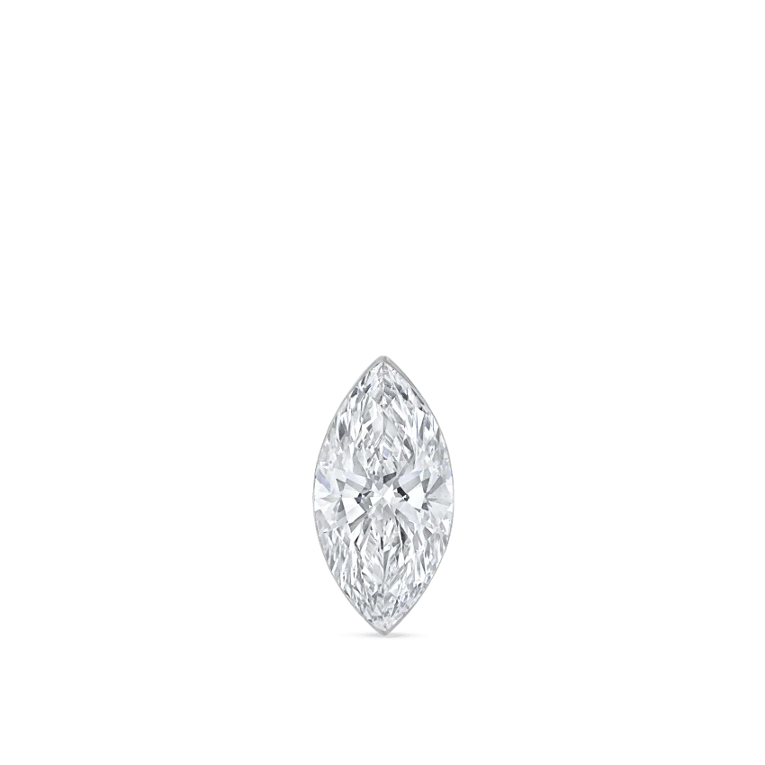 Invisible Set Diamond Marquise Threaded Stud Earring - Image 11