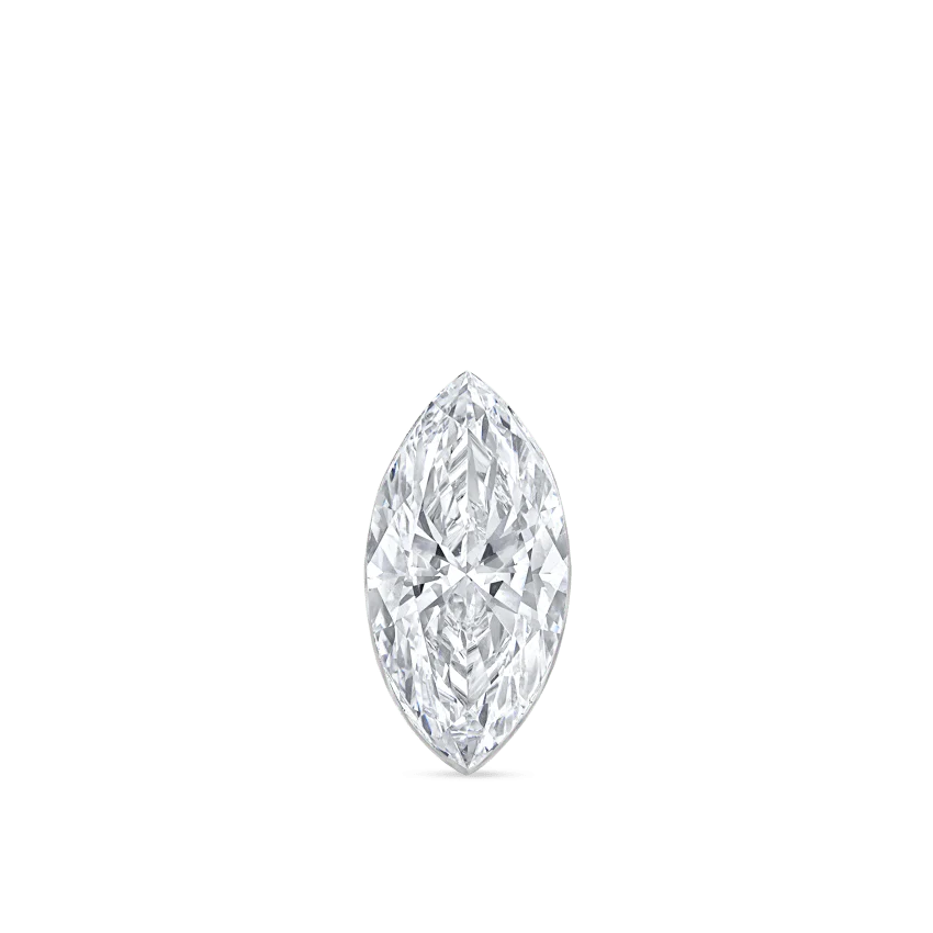 Invisible Set Diamond Marquise Threaded Stud Earring - Image 14