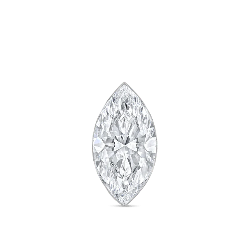 Invisible Set Diamond Marquise Threaded Stud Earring - Image 17