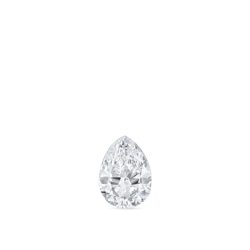 Invisible Set Diamond Pear Threaded Stud Earring - Image 8