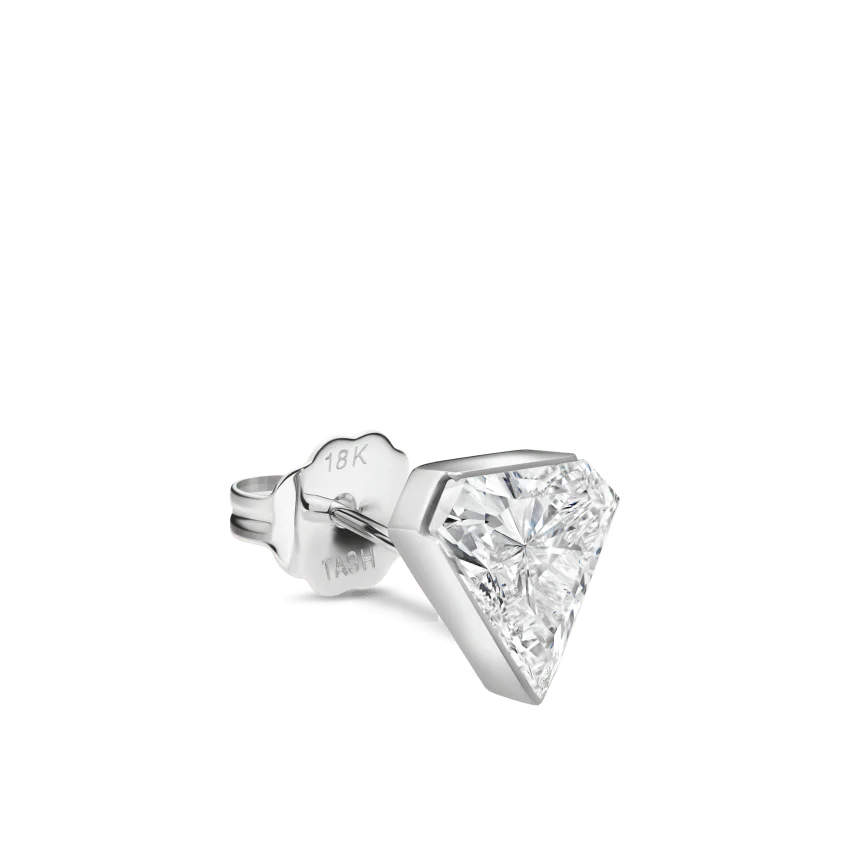 Invisible Set Diamond Silhouette Stud Earring - Image 2