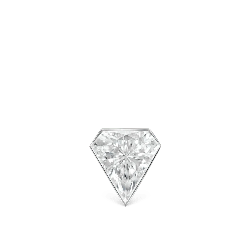 Invisible Set Diamond Silhouette Stud Earring - Image 4