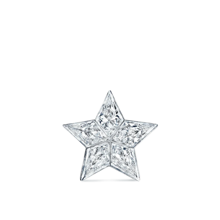 Invisible Set Diamond Star Threaded Stud Earring - Image 10