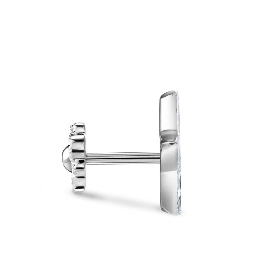 Invisible Set Diamond Star Threaded Stud Earring - Image 16