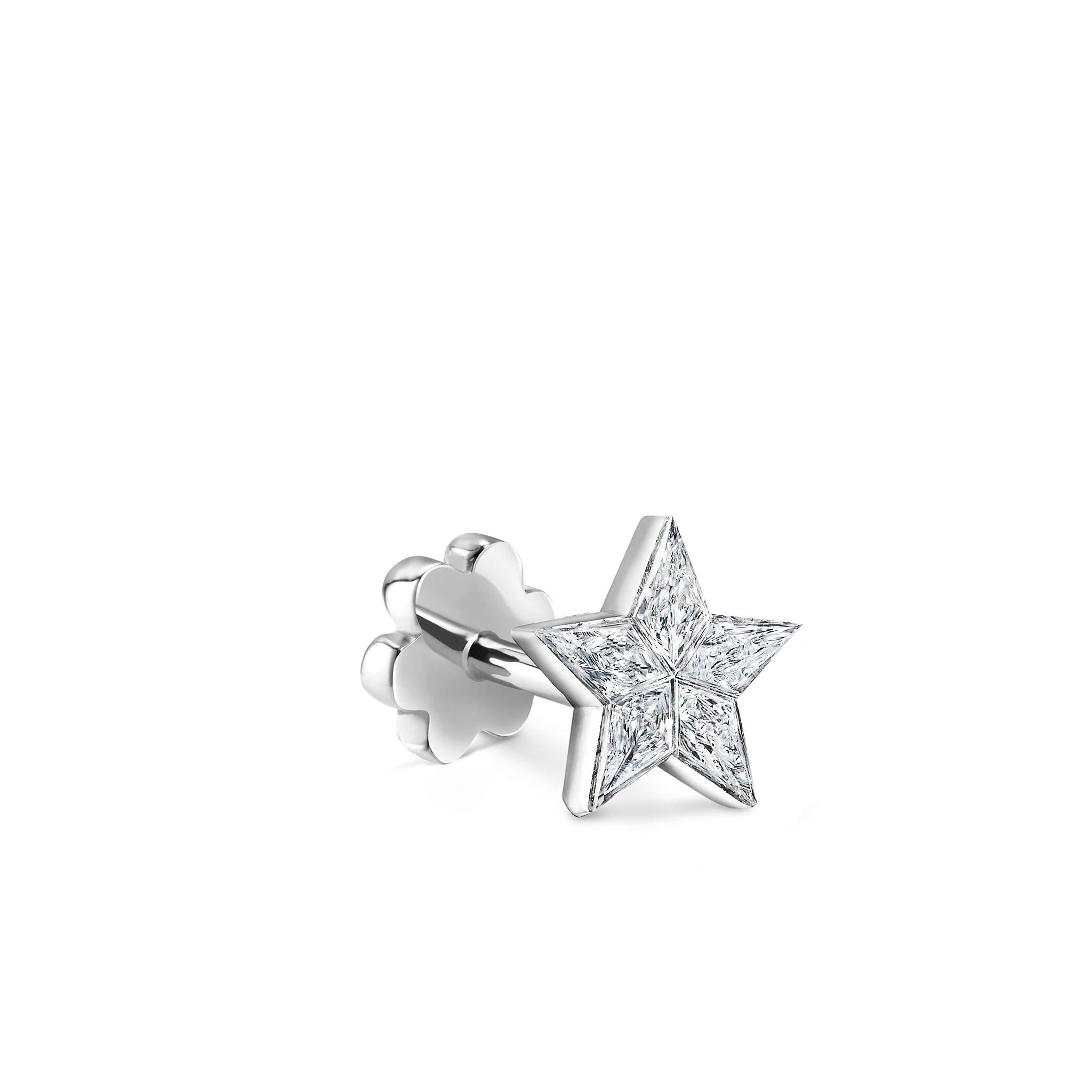 Invisible Set Diamond Star Threaded Stud Earring - Image 18