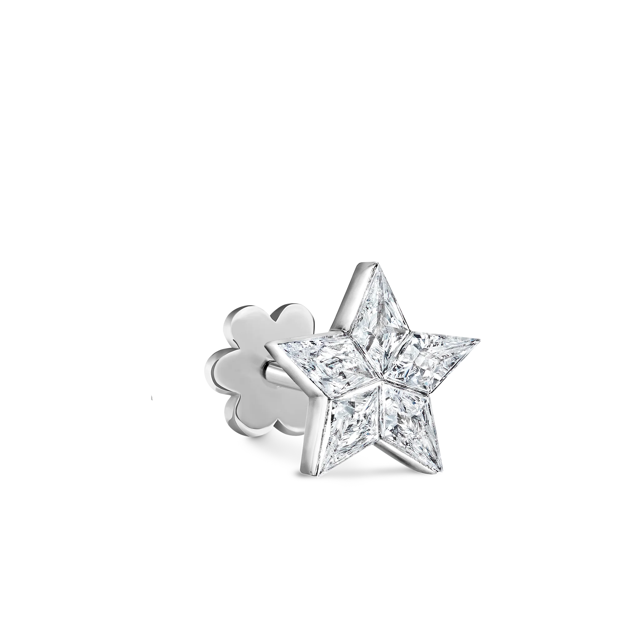 Invisible Set Diamond Star Threaded Stud Earring - Image 19