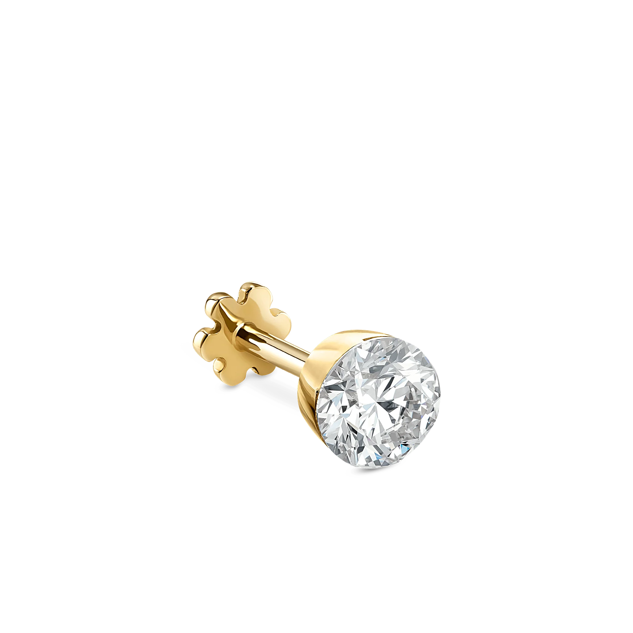 Invisible Set Diamond Threaded Stud Earring - Image 155