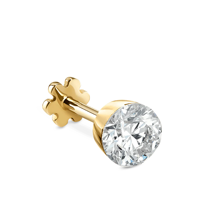 Invisible Set Diamond Threaded Stud Earring - Image 83