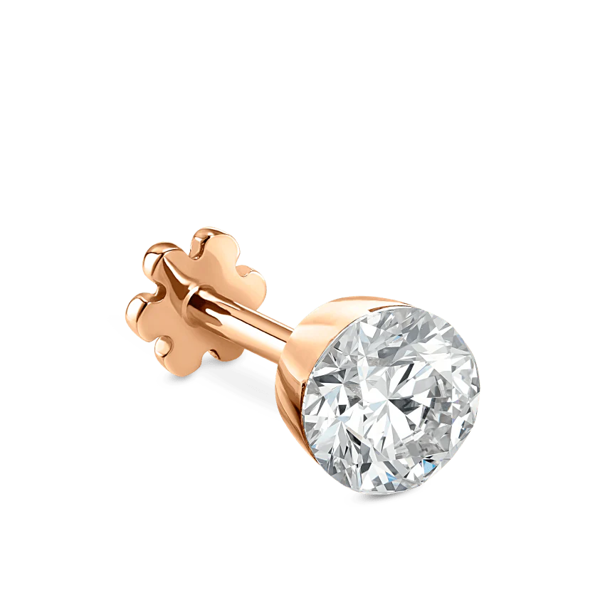 Invisible Set Diamond Threaded Stud Earring - Image 96