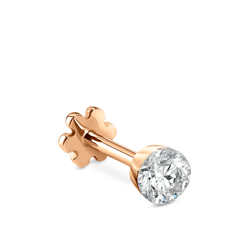 Invisible Set Diamond Threaded Stud Earring - Image 99