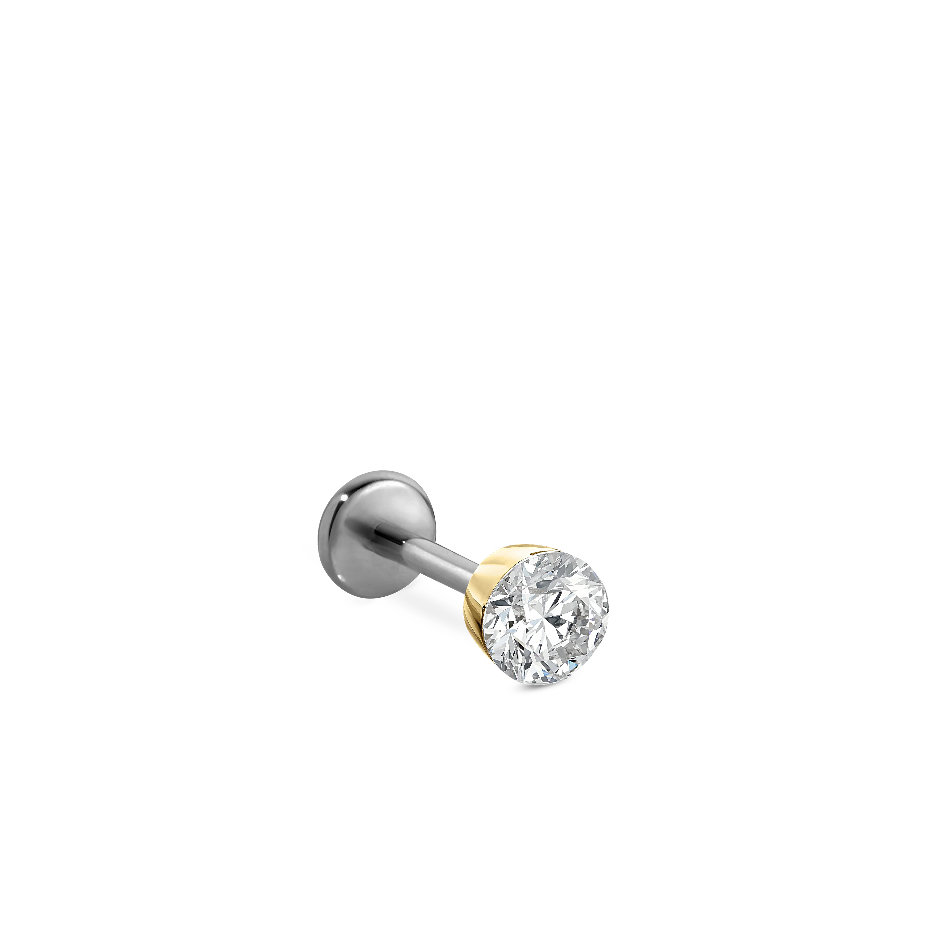 Invisible Set Diamond Threaded Stud Earring With Titanium Backing - Image 138