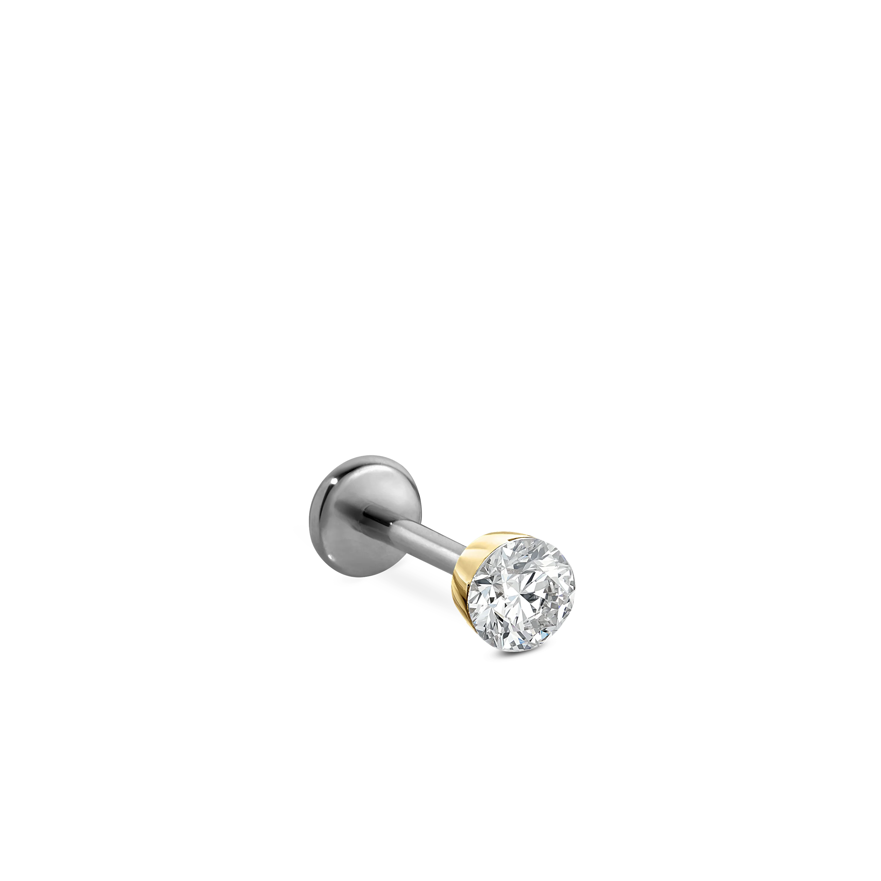 Invisible Set Diamond Threaded Stud Earring With Titanium Backing - Image 139