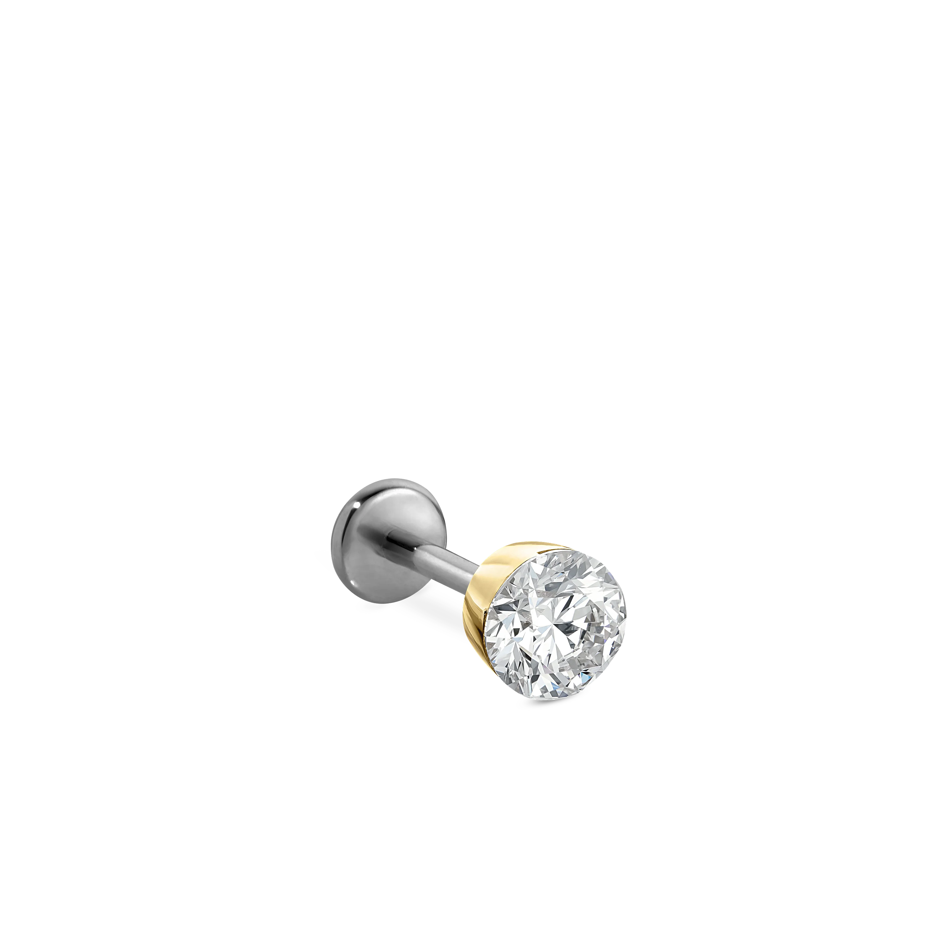 Invisible Set Diamond Threaded Stud Earring With Titanium Backing - Image 141