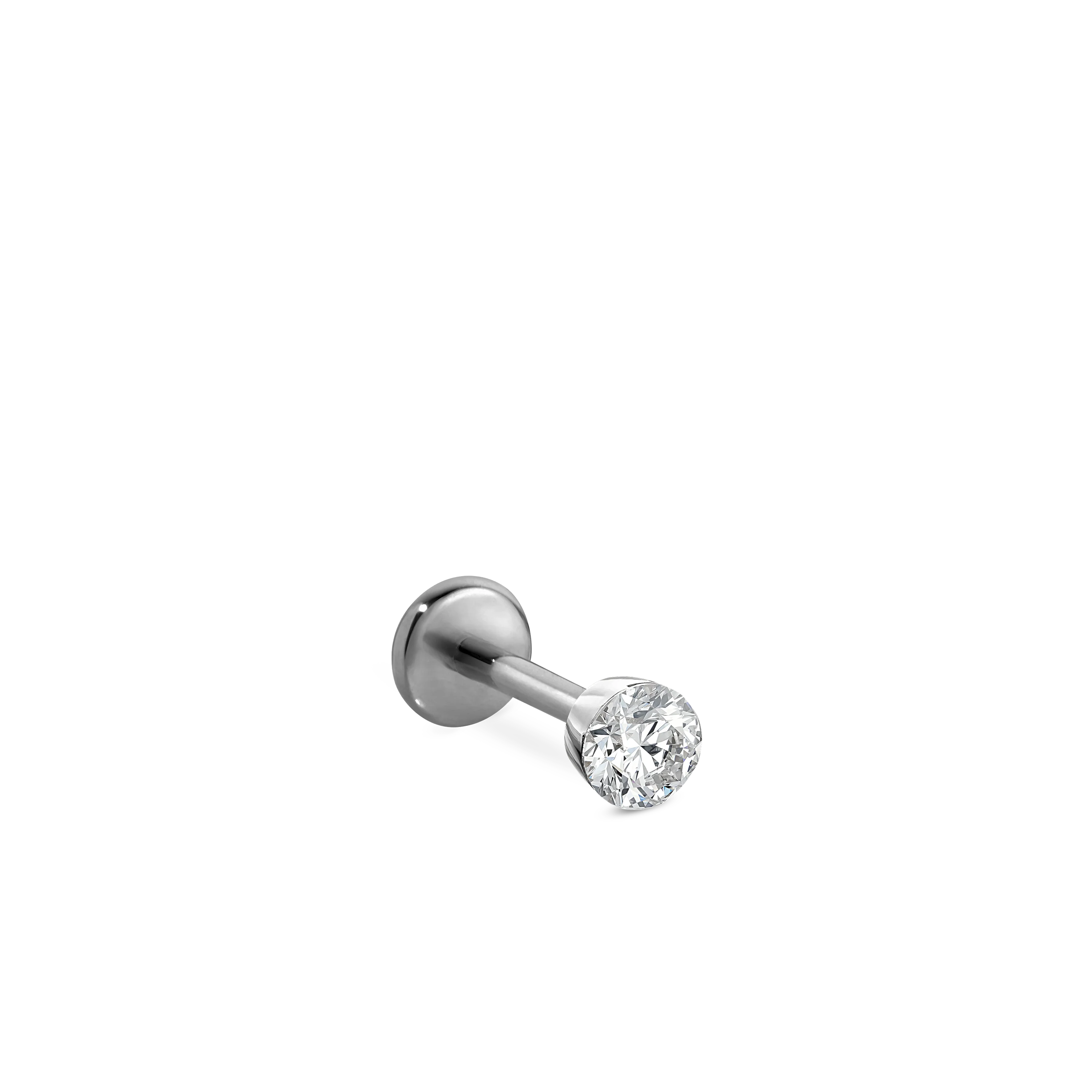 Invisible Set Diamond Threaded Stud Earring With Titanium Backing - Image 144