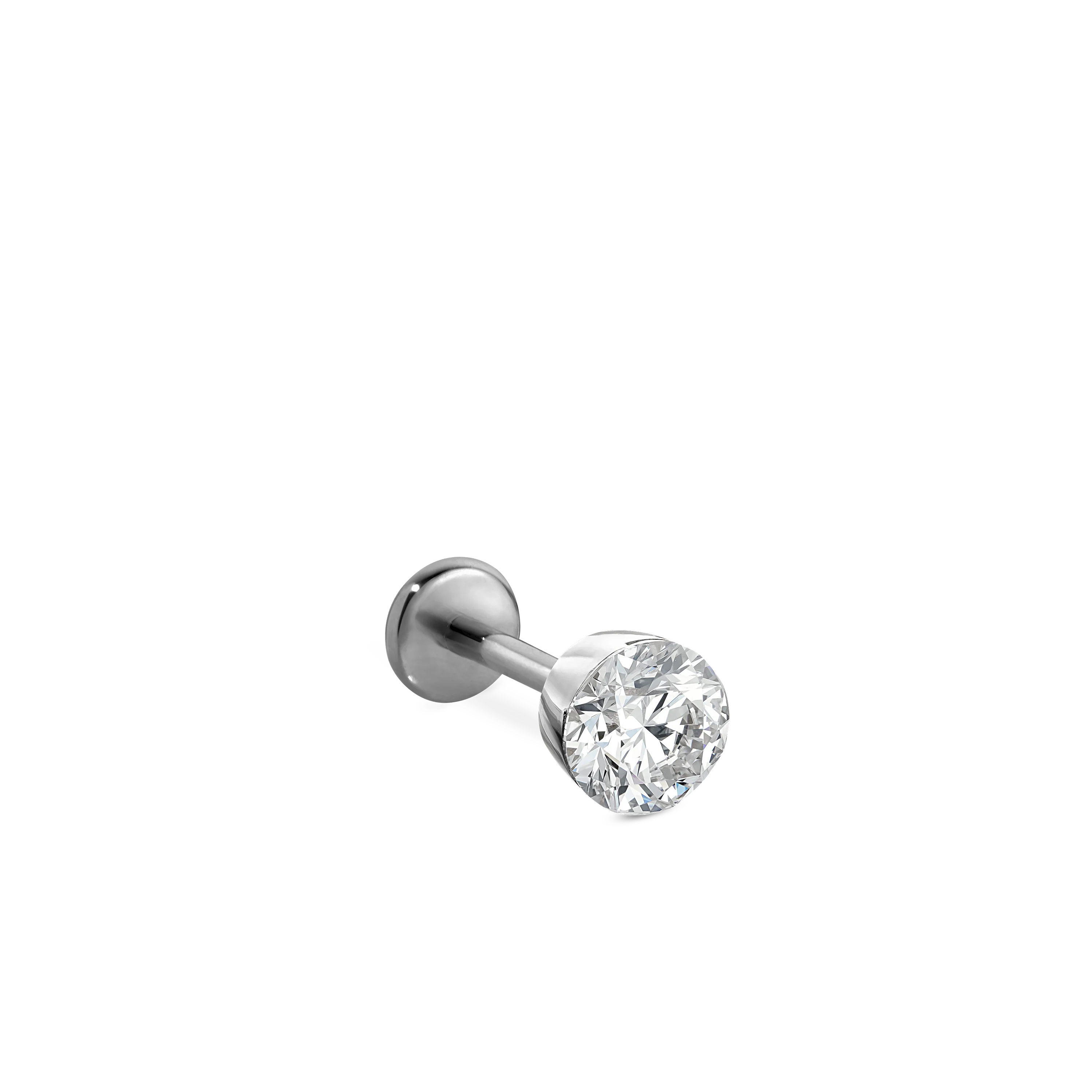 Invisible Set Diamond Threaded Stud Earring With Titanium Backing - Image 149