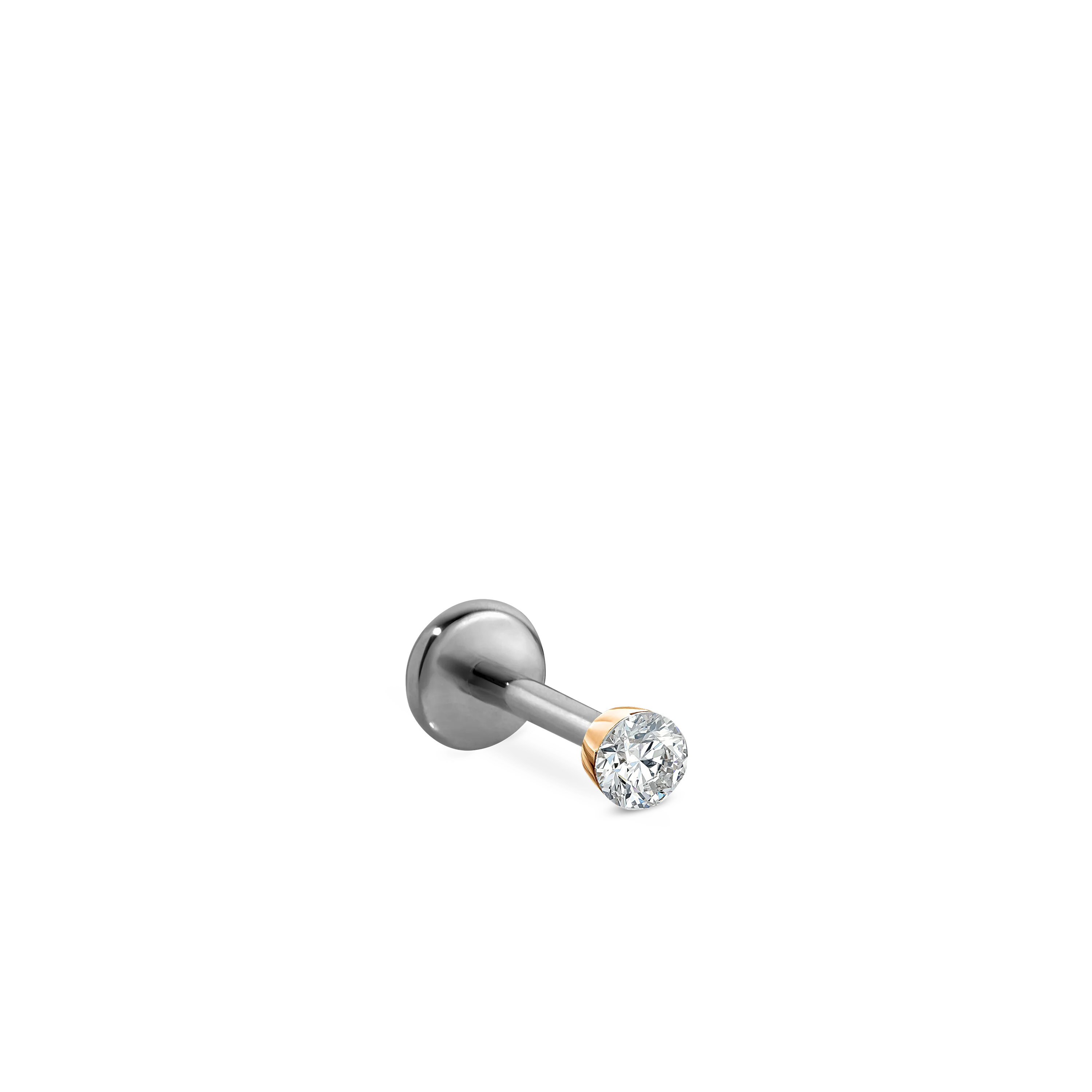 Invisible Set Diamond Threaded Stud Earring With Titanium Backing - Image 151