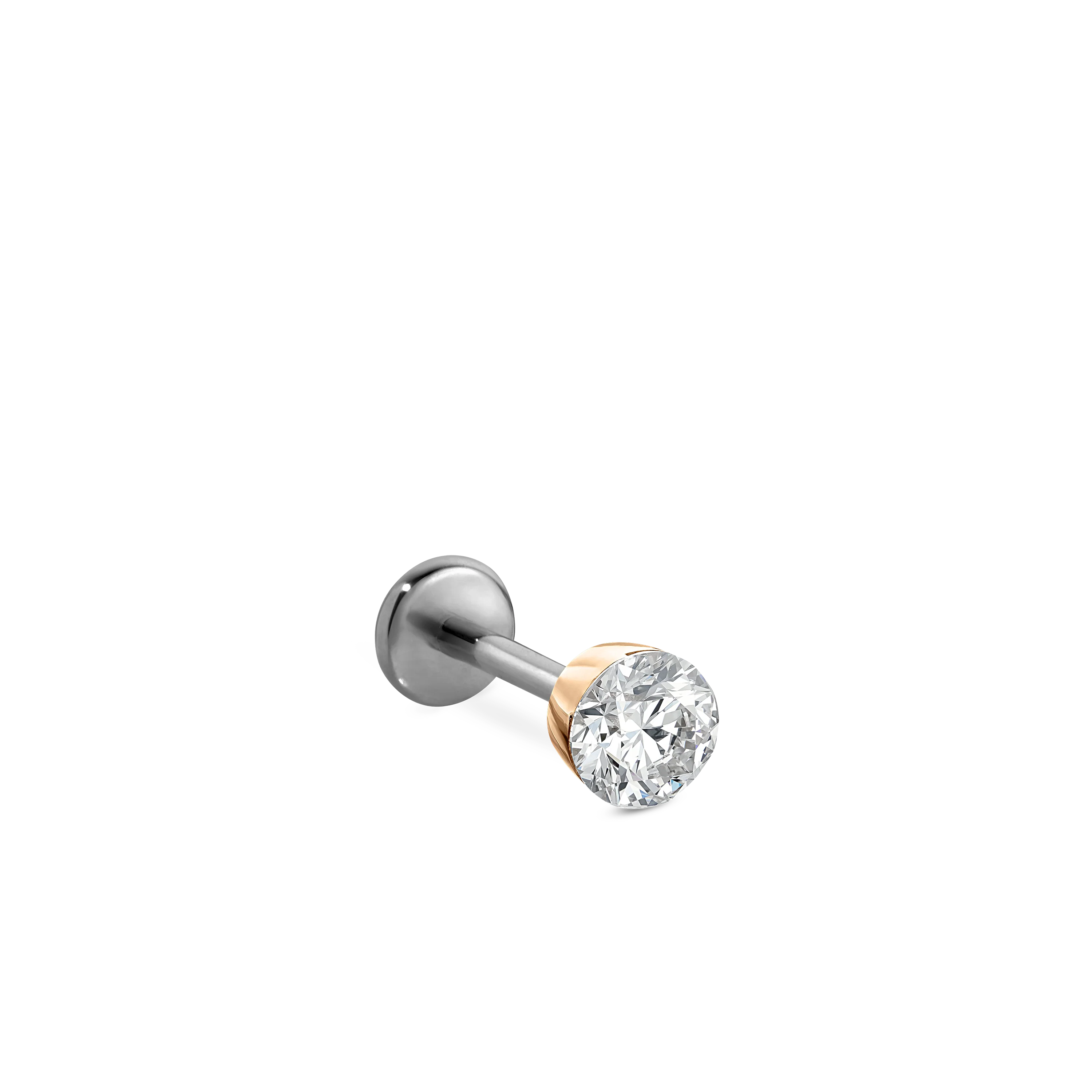Invisible Set Diamond Threaded Stud Earring With Titanium Backing - Image 154