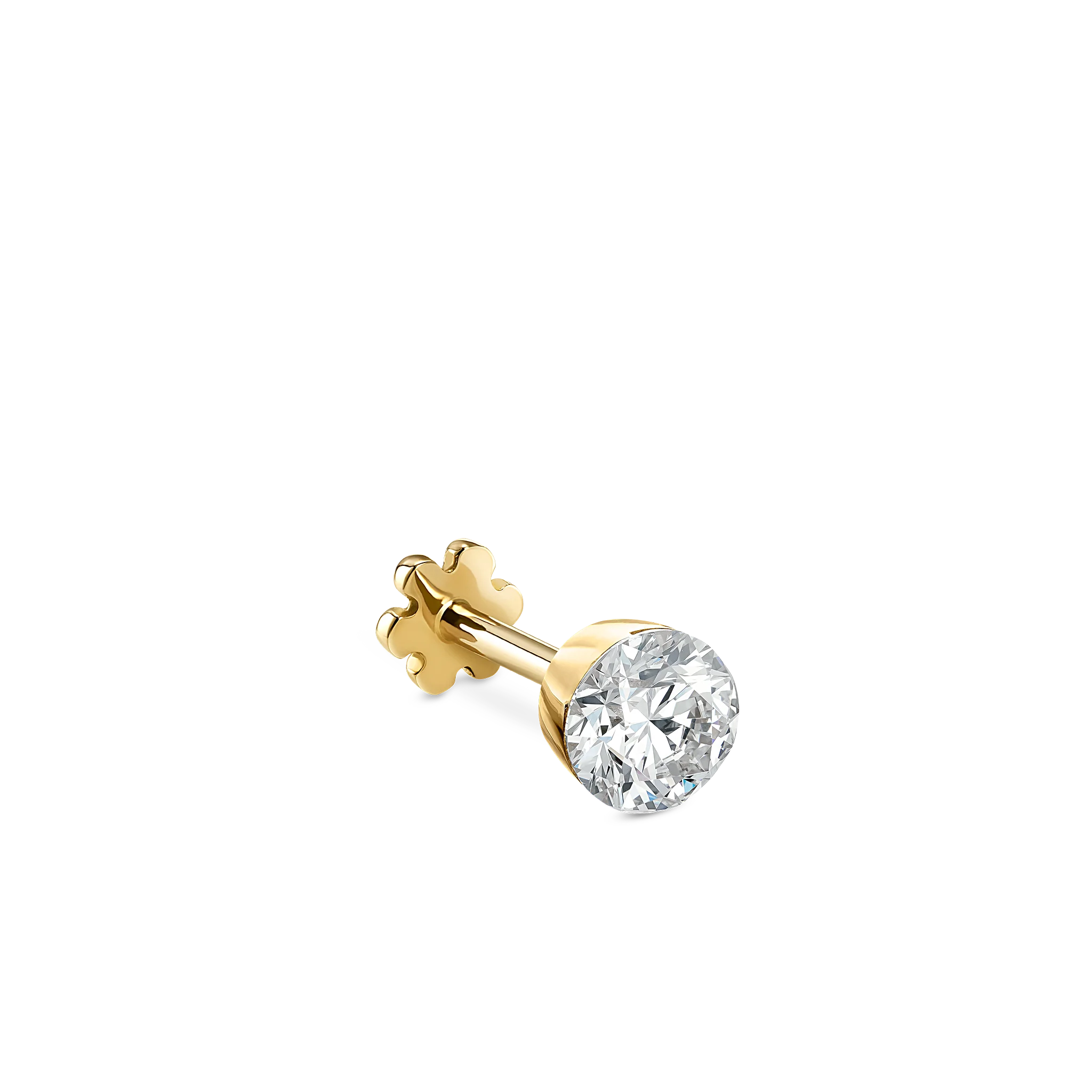 Invisible Set Diamond Threaded Stud Earring - Image 156