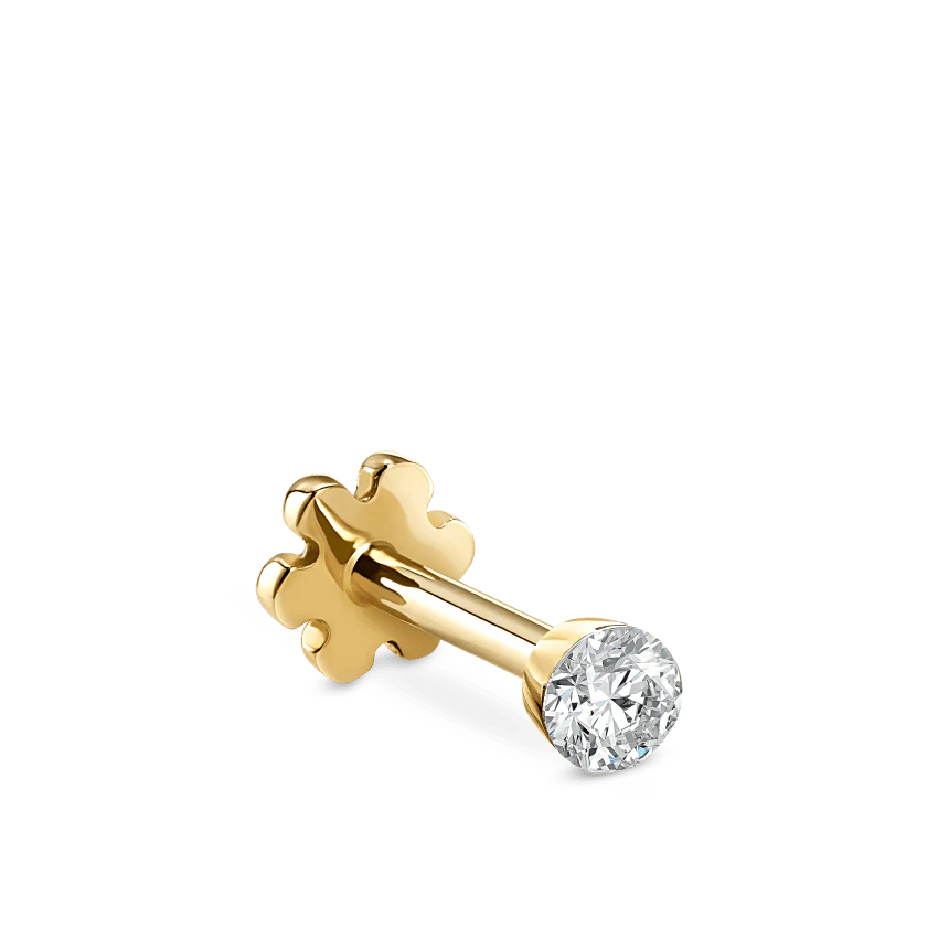 Invisible Set Diamond Threaded Stud Earring With Titanium Backing - Image 53
