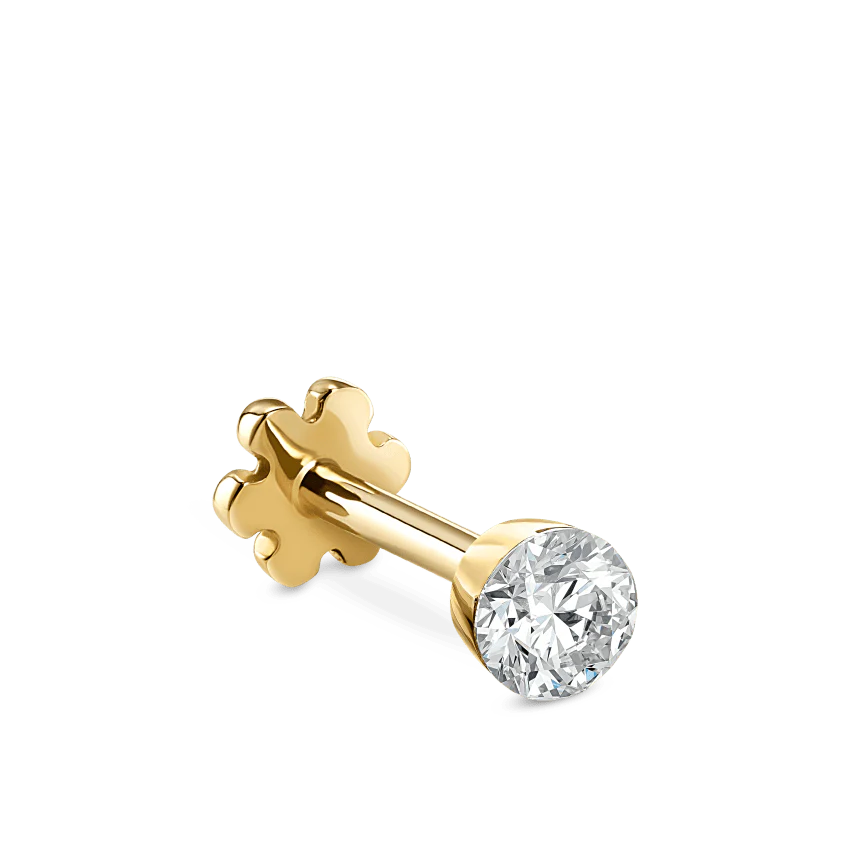 Invisible Set Diamond Threaded Stud Earring With Titanium Backing - Image 58
