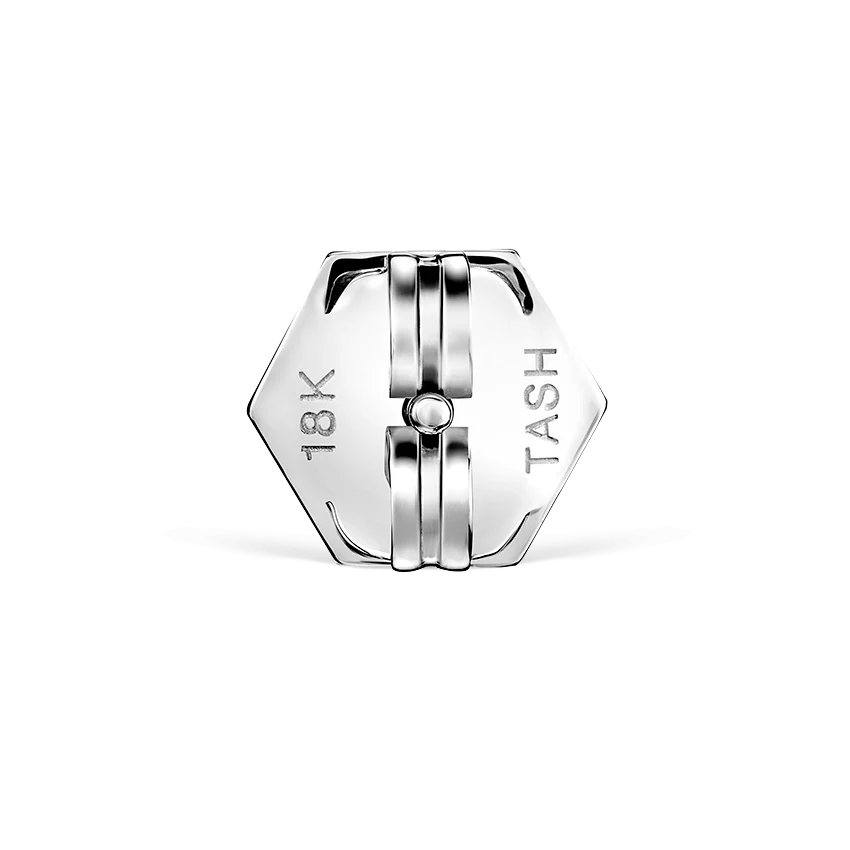 Invisible Set Hexagon Diamond Stud Earring - Image 9