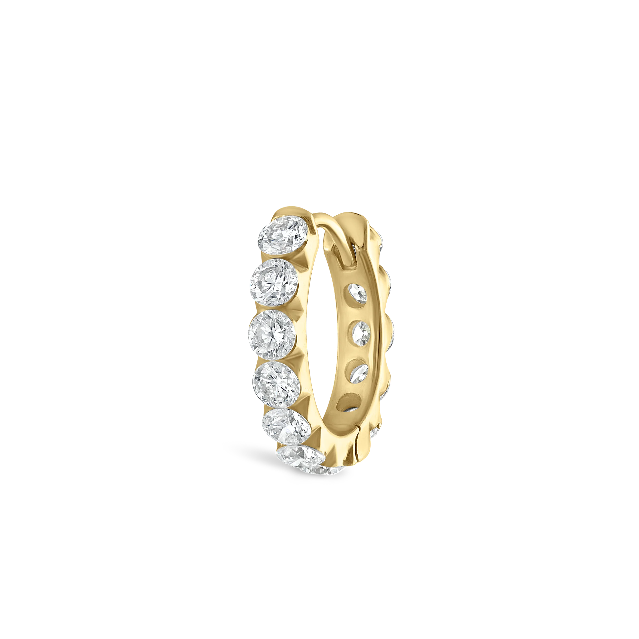 Invisible Set Large Diamond Eternity Hoop Earring - Image 110