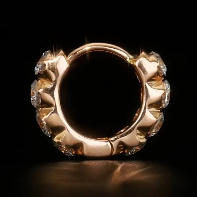 Invisible Set Large Diamond Eternity Hoop Earring - Image 71