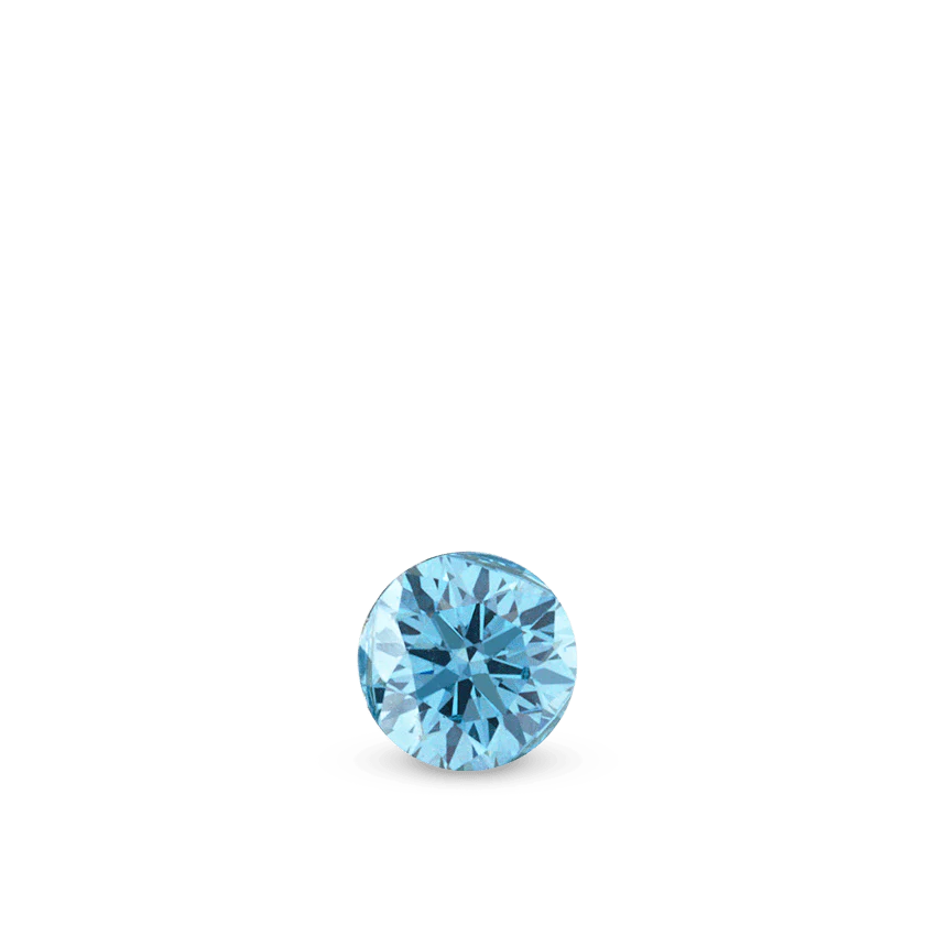 Invisible Set Light Blue Diamond Threaded Stud Earring With Titanium Backing - Image 11