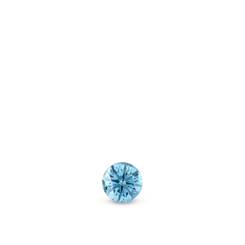 Invisible Set Light Blue Diamond Threaded Stud Earring With Titanium Backing - Image 14