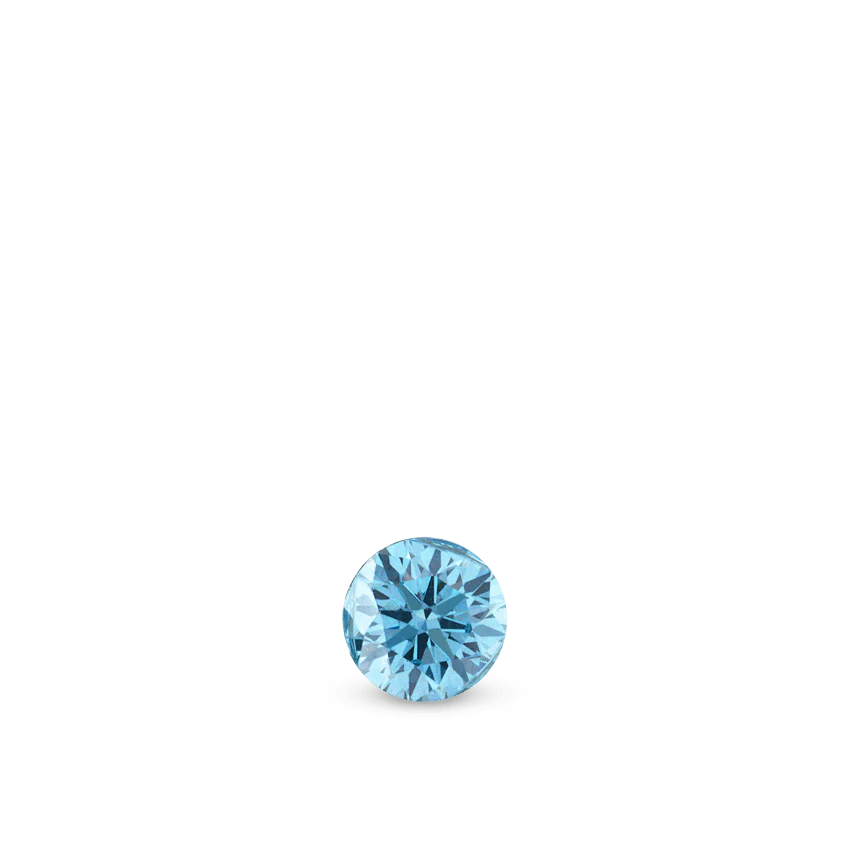 Invisible Set Light Blue Diamond Threaded Stud Earring With Titanium Backing - Image 5