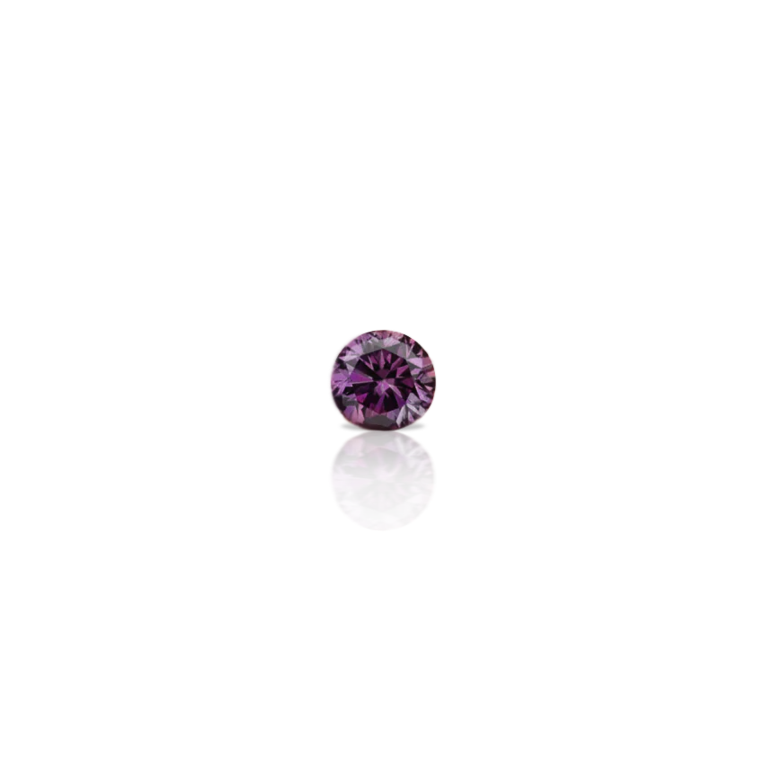 Invisible Set Rose Purple Diamond Threaded Stud Earring With Titanium Backing - Image 5