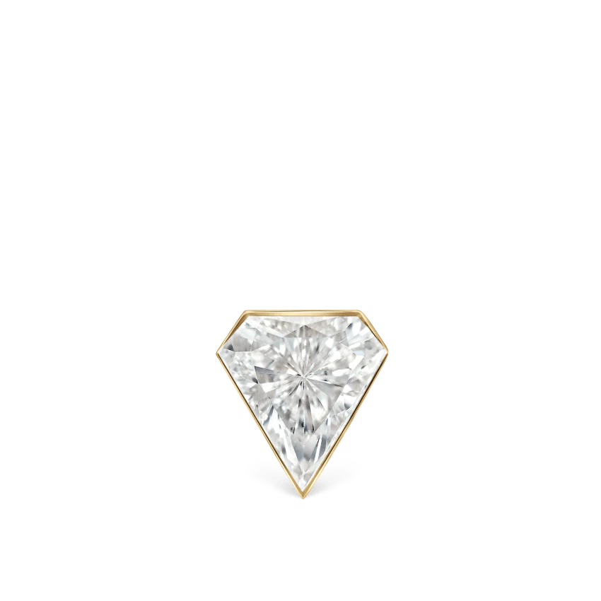 Invisible Set Silhouette Diamond Threaded Stud Earring With Titanium Backing - Image 7
