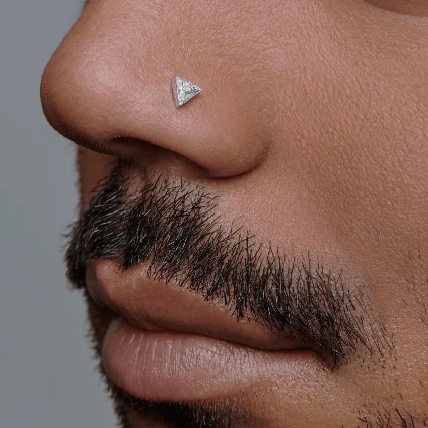 Invisible Set Triangle Diamond Threaded Stud Earring - Image 78