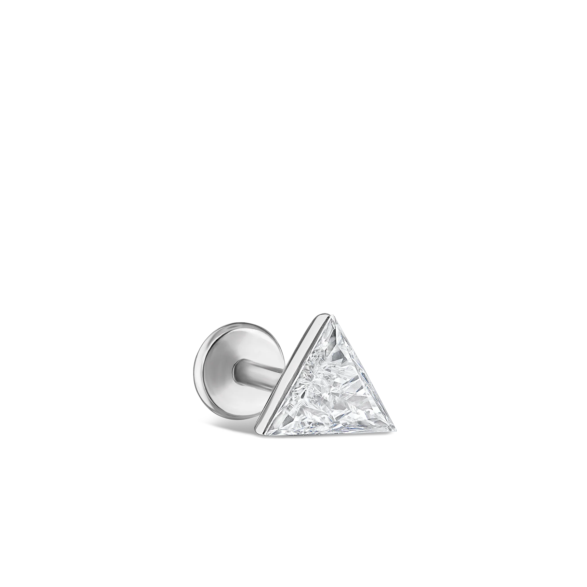 Invisible Set Triangle Diamond Threaded Stud Earring - Image 99
