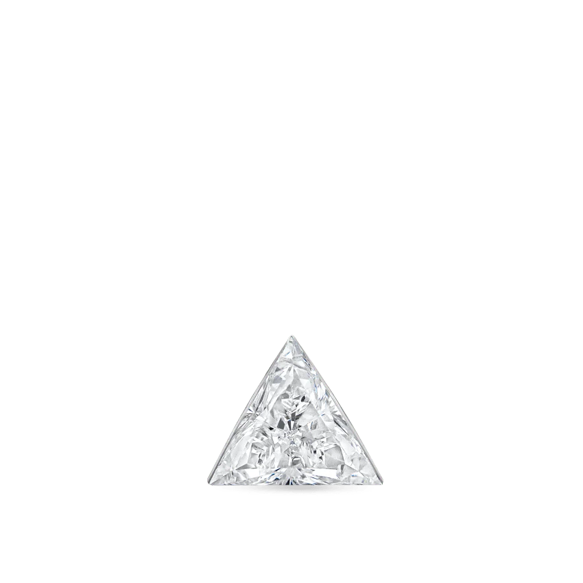 Invisible Set Triangle Diamond Threaded Stud Earring With Titanium Backing - Image 20