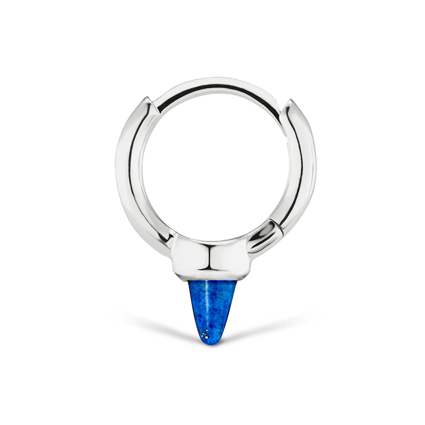 Lapis Single Short Spike Non-Rotating Earring (Non-Rotating) - Image 2